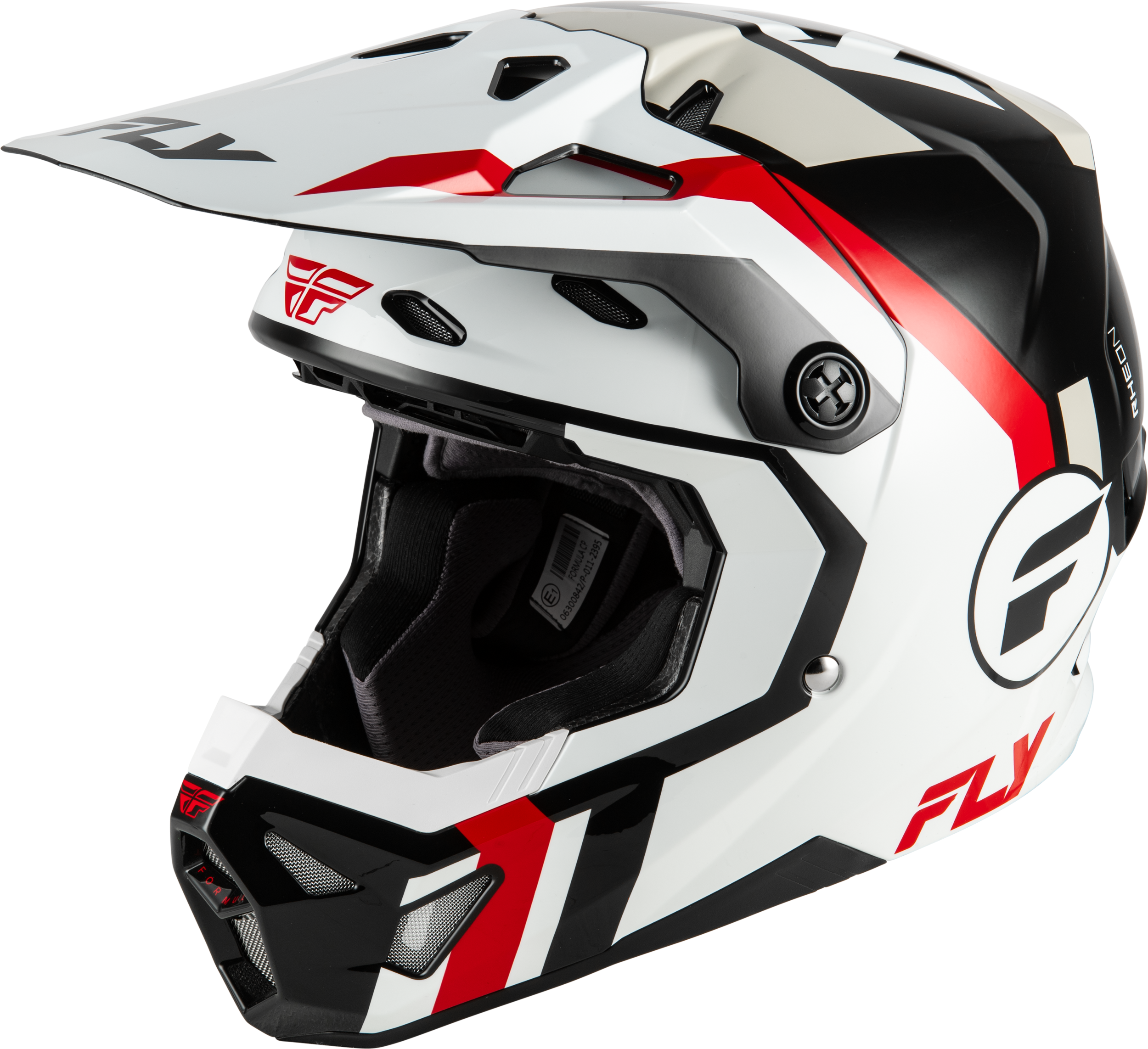 FORMULA CP SEAL HELMET WHITE/BLACK/RED 2X