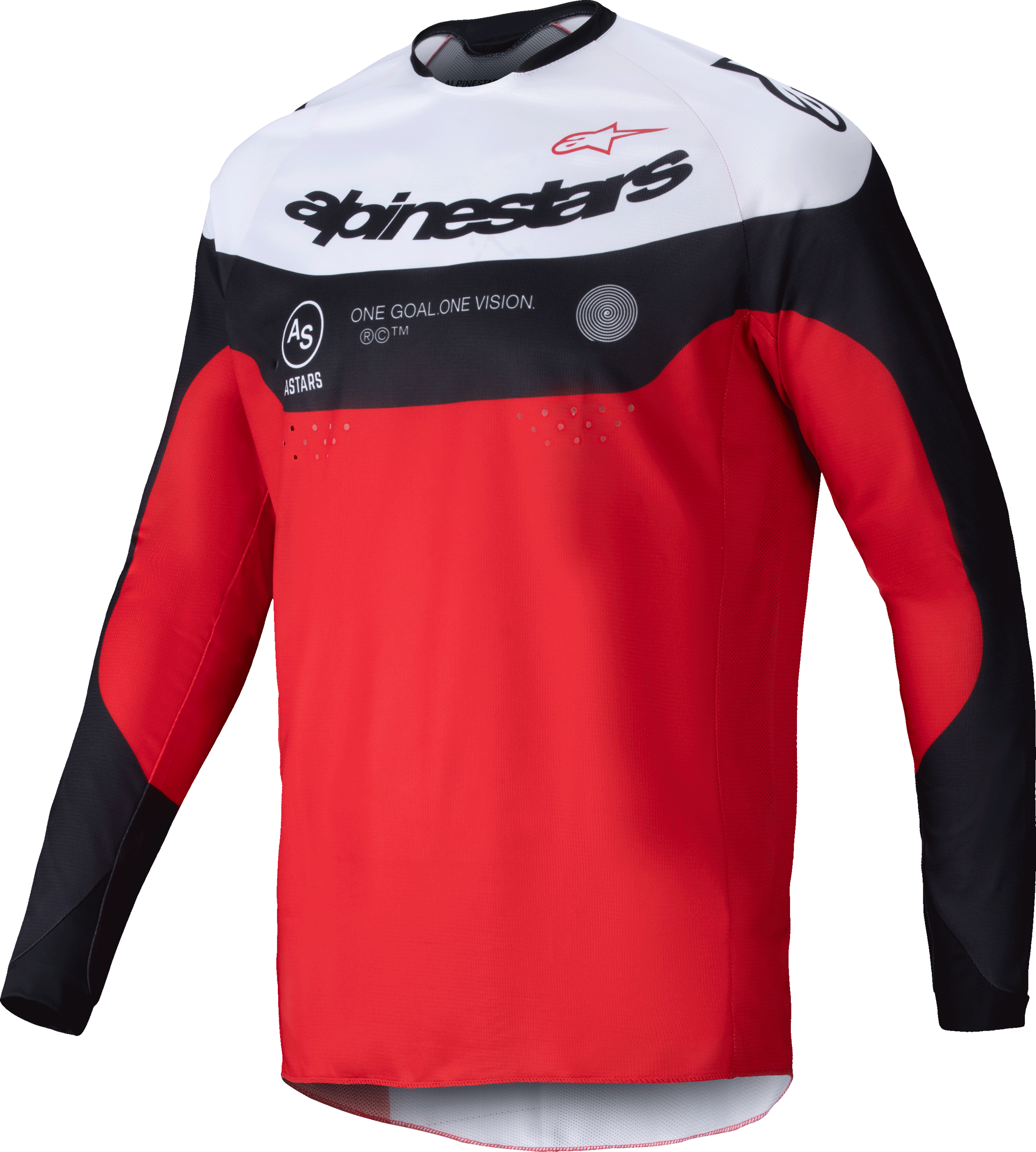 PRO-DURA JERSEY BLACK/BRIGHT RED/WHITE LG