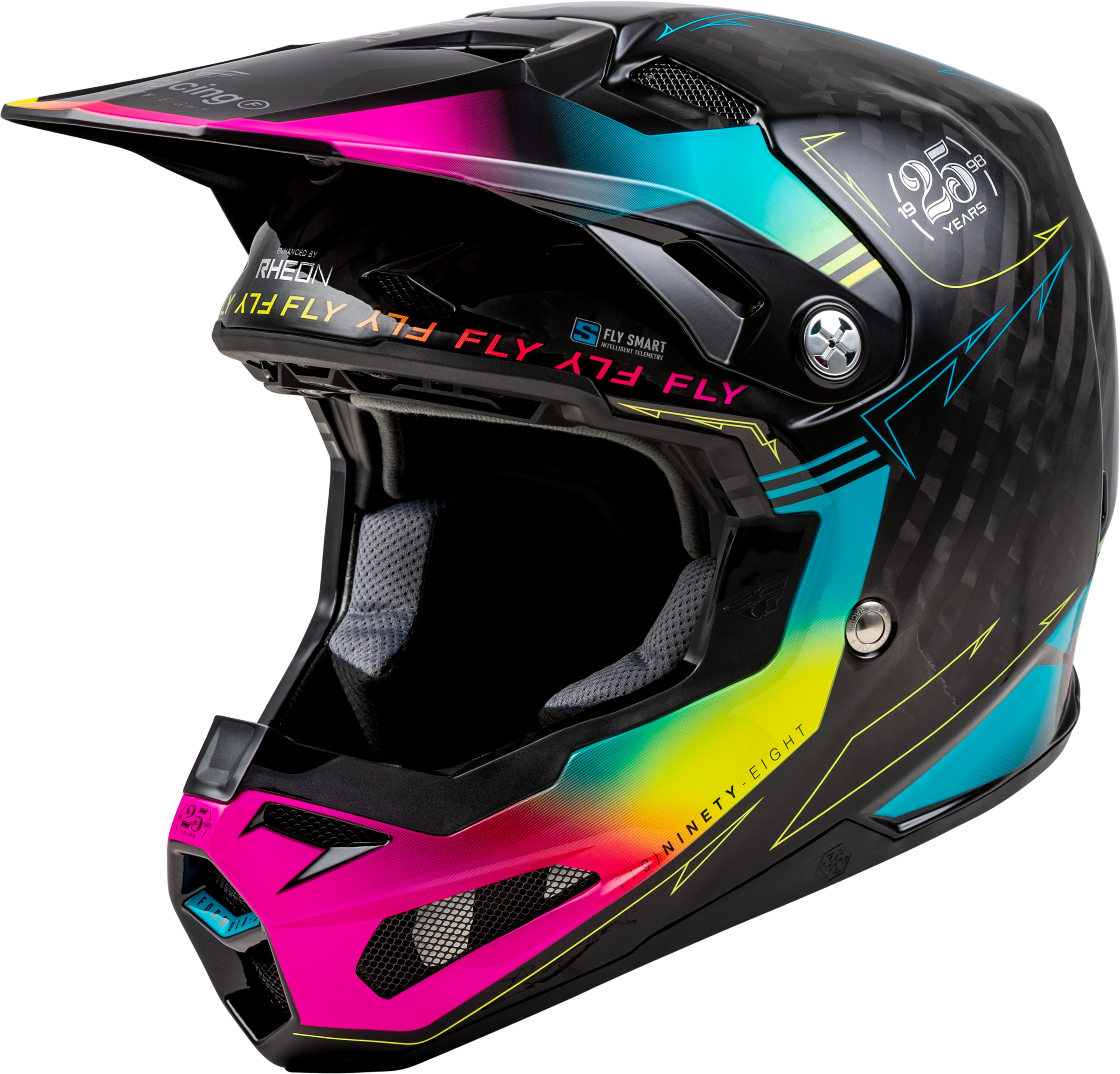 FORMULA S CARBON LEGACY HELMET BLACK/ELECTRIC BLU/FUSCHIA SM