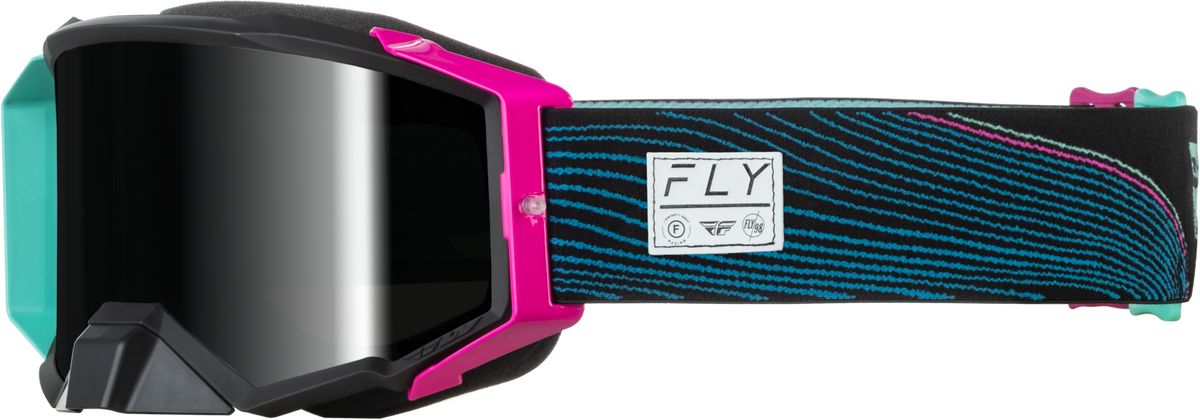 ZONE PRO WAVE GOGGLE BLACK/PUR W/ BLACK MIRROR/SMOKE LENS