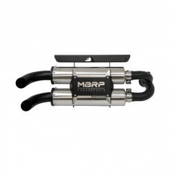 DUAL STACKED SLIP-ON SYSTEM W/ PERFORMANCE MUFFLER BLK TIP