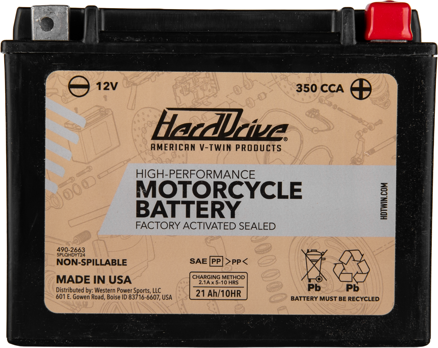 HIGH PERFORM BATTERY YTX24HL CCA 350