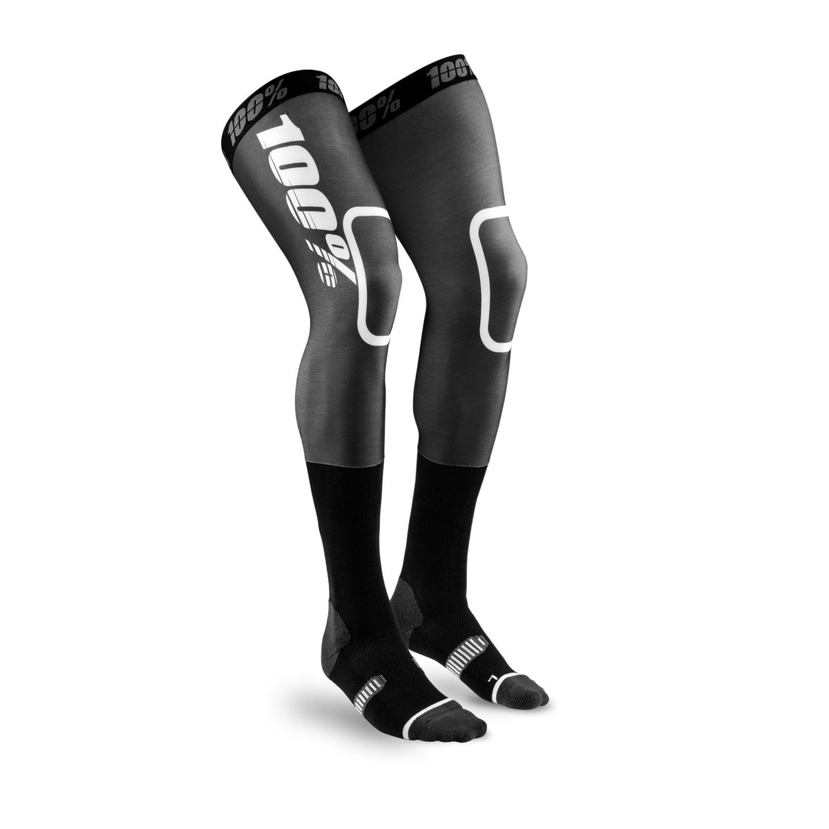 REV KNEE BRACE SOCKS BLACK/WHITE SM/MD