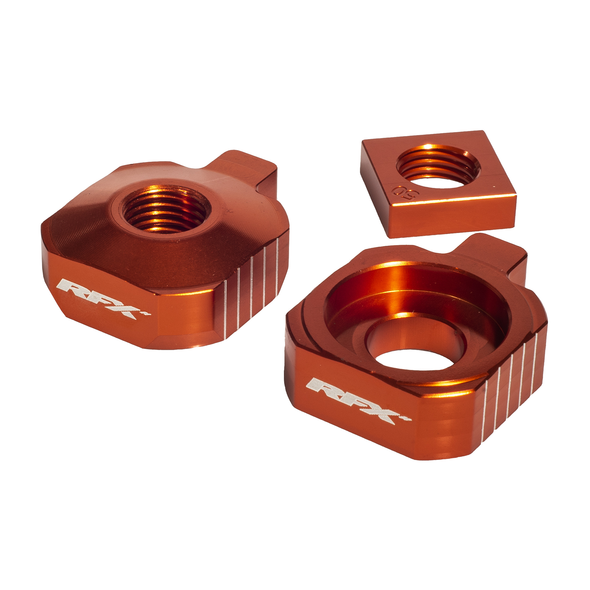 REAR AXLE BLOCKS ORANGE KTM/HUSQ/GAS