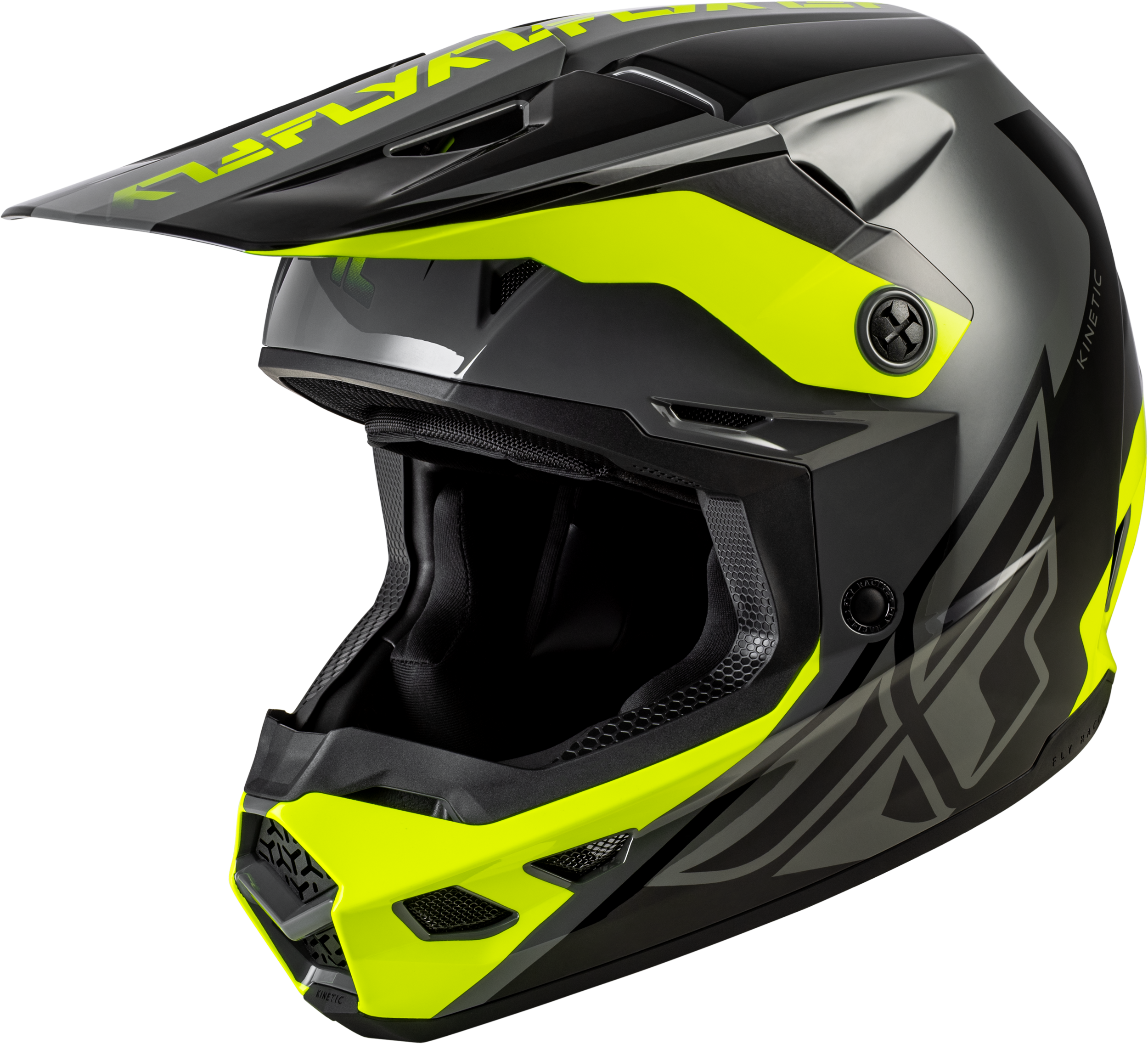 KINETIC CREST HELMET GREY/BLACK/HI-VIS XL