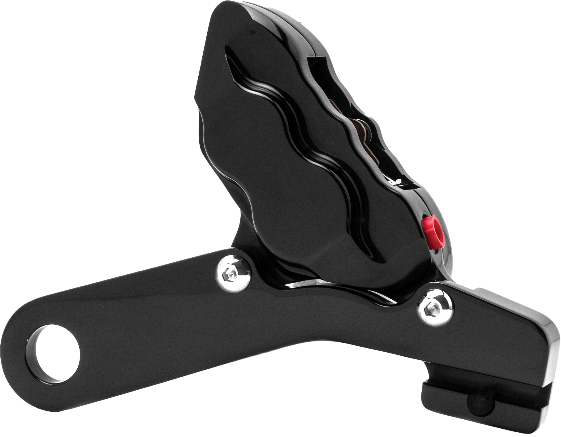 4 PIST REAR CALIPER KIT BLACK 25MM FLT 08-UP