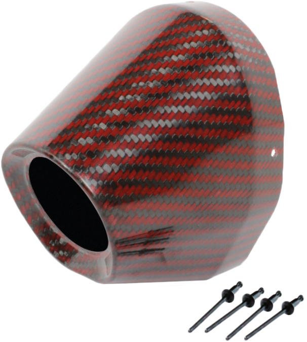 CARBON END CAP RED 1 3/4" I.D.