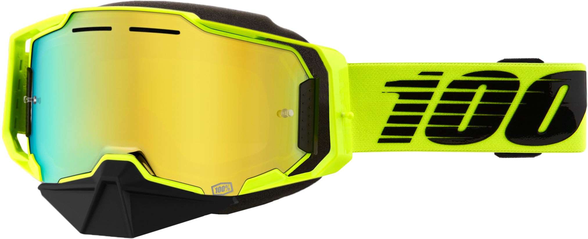 ARMEGA SNOWMOBILE GOGGLE NUCLEAR CITRUS MIRROR GOLD LEN
