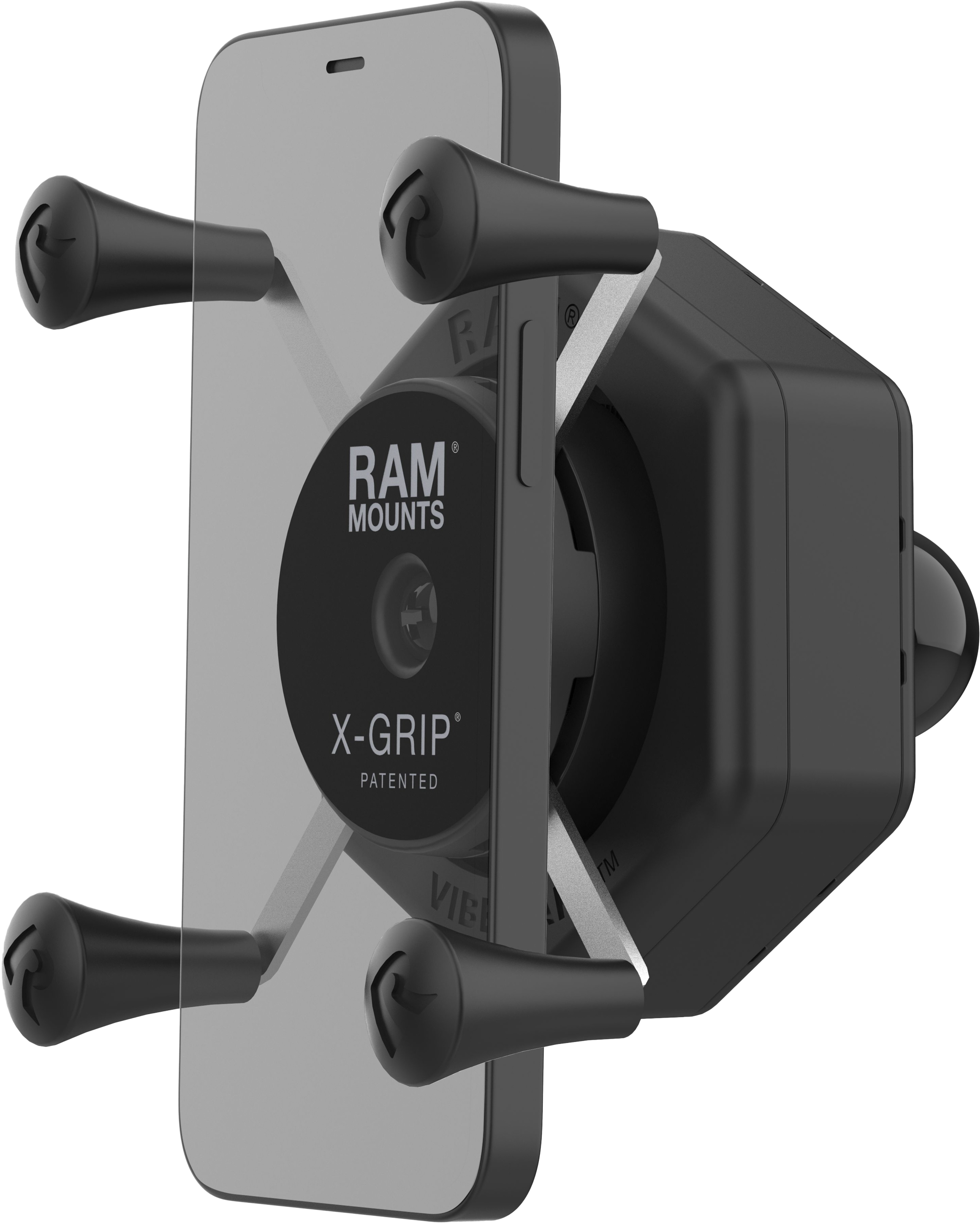 X-GRIP VIBE-SAFE PHONE HOLDER WITH BALL ADAPTER