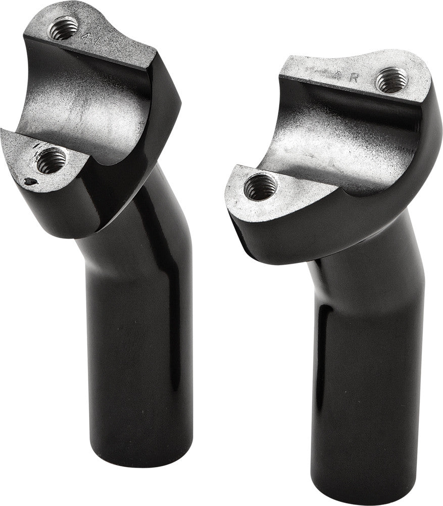 H-BAR RISERS 4.5" PULLBACK BLACK