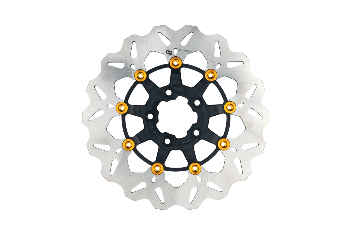 ROTOR 11.8" FLOATING WAVE FR BLACK/GOLD BUTTONS