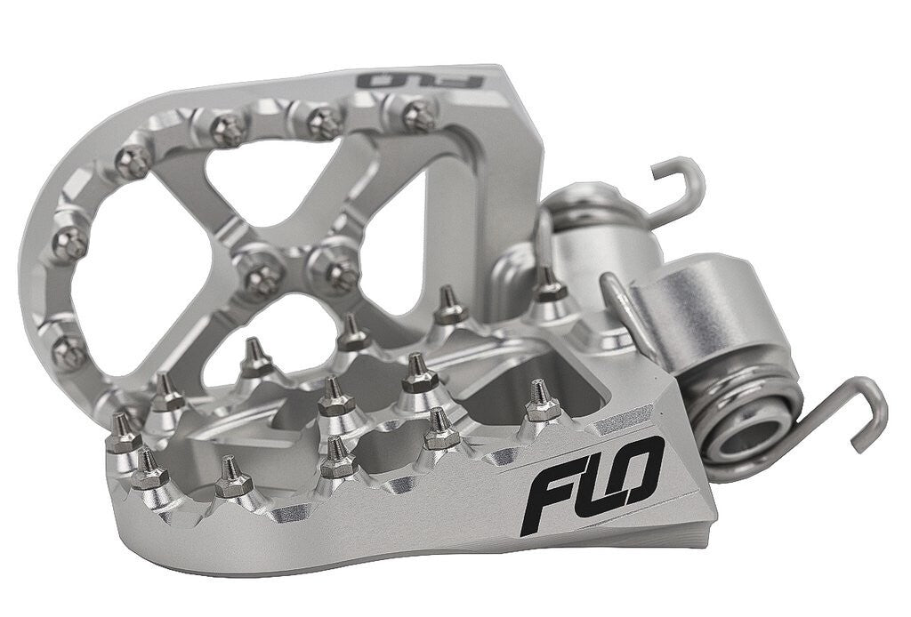 FLO FOOTPEG LOW SILVER YAM 10MM BACK 12MM DOWN