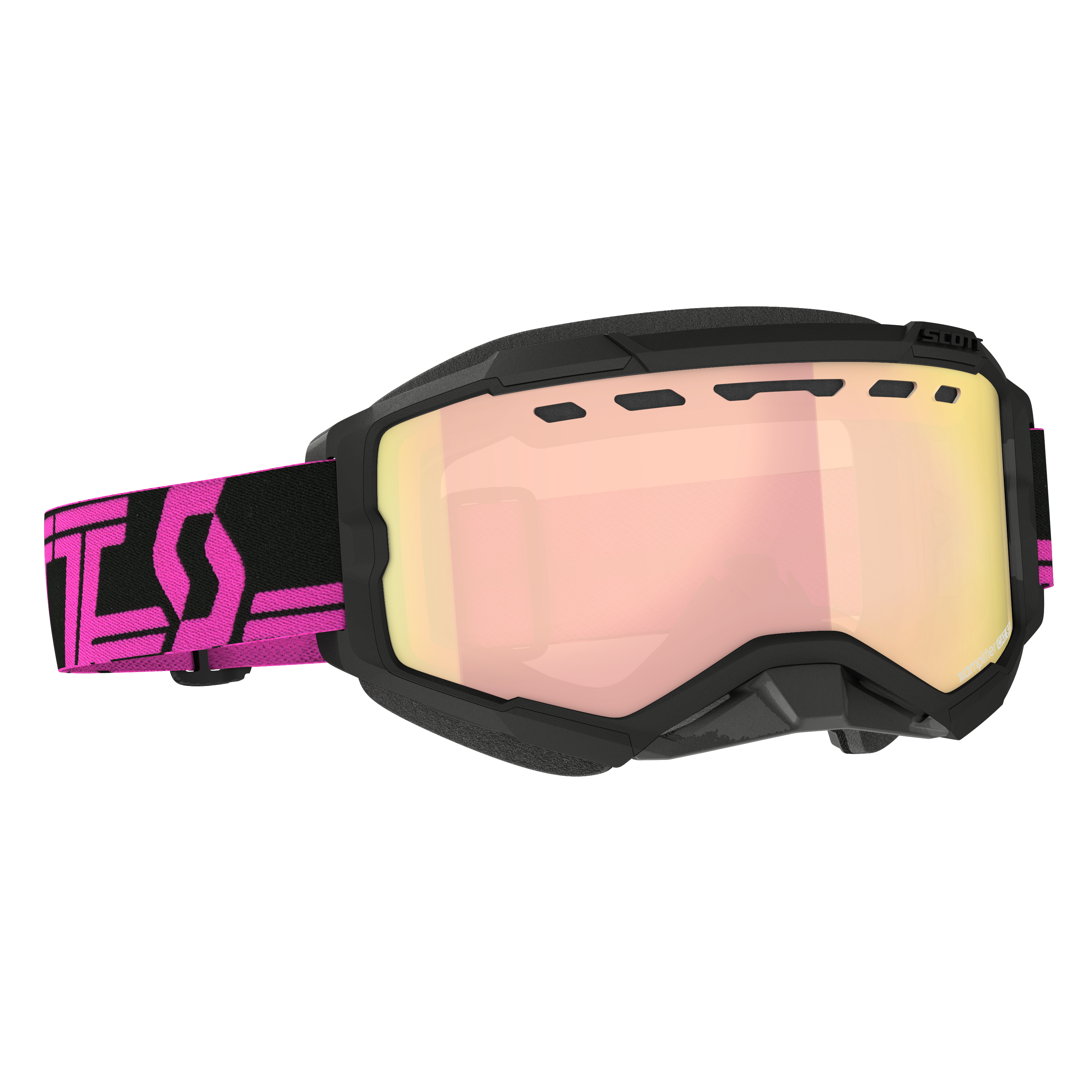FURY SNOWCROSS GOGGLE BLACK/ PINK ENHANCER ROSE CHROME