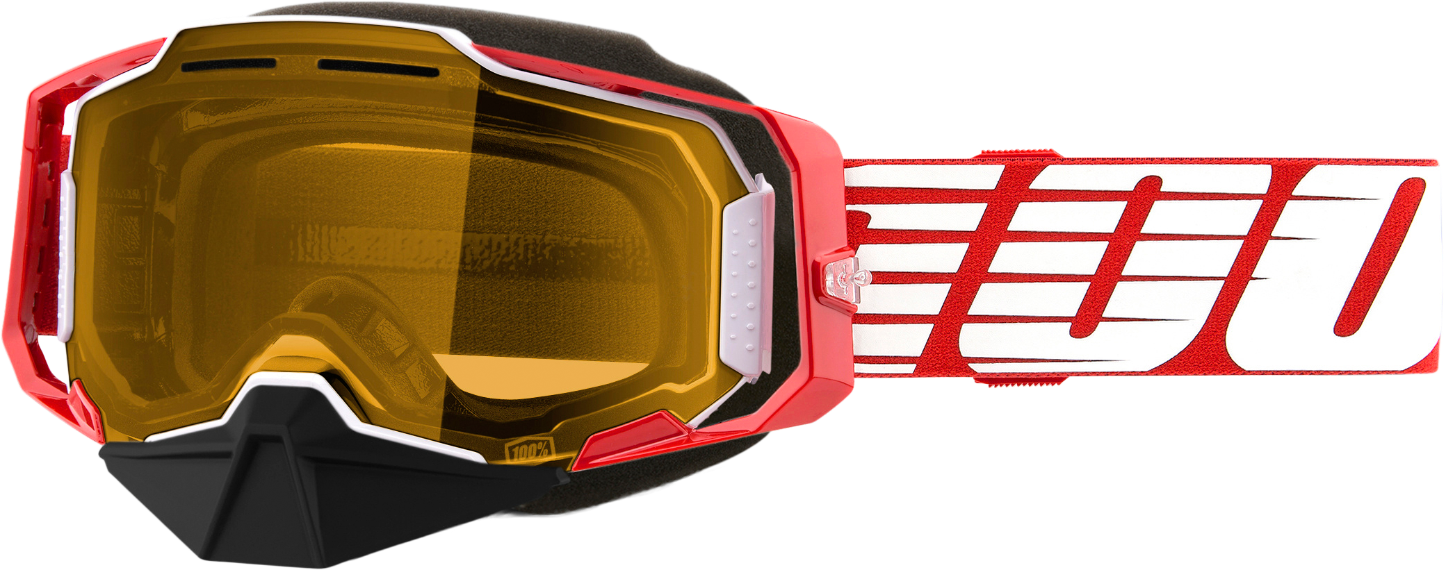 ARMEGA SNOWMOBILE GOGGLE RED W/ YELLOW LENS
