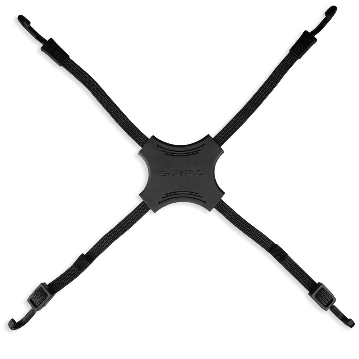 TACK STRAP 4-WAY BUNGEE 2/PK BLACK