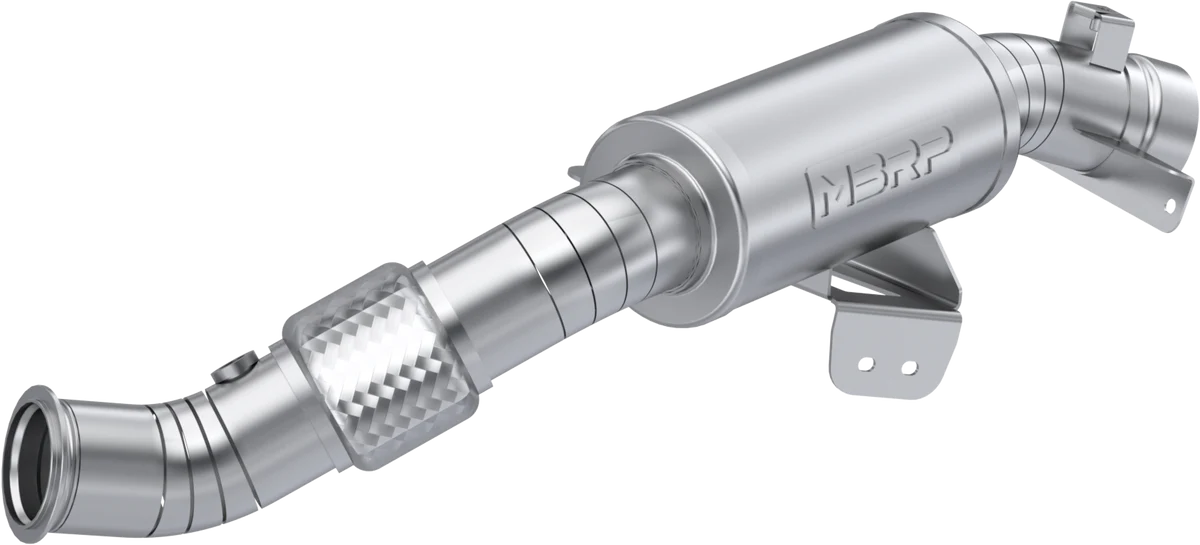 SINGLE SLIP-ON TURBO BACK W/ 3" PERFORMANCE MUFFLER CHROME