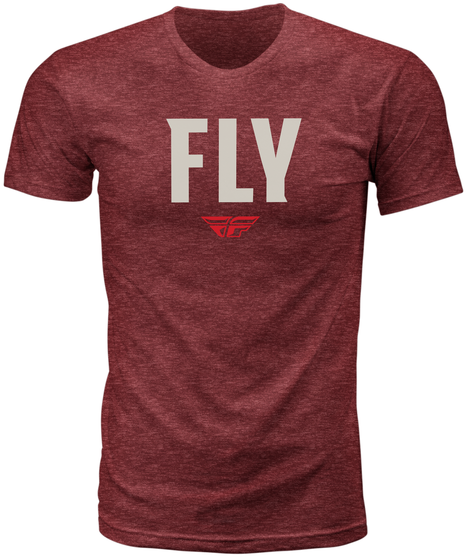 FLY WFH TEE RED HEATHER SM