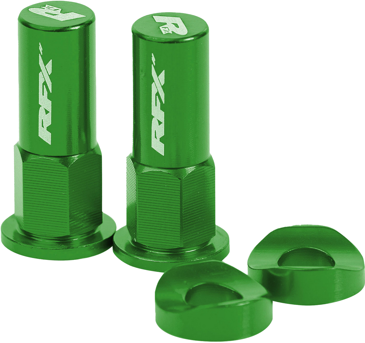 RIM LOCK NUTS & WASHERS 2PCS GREEN
