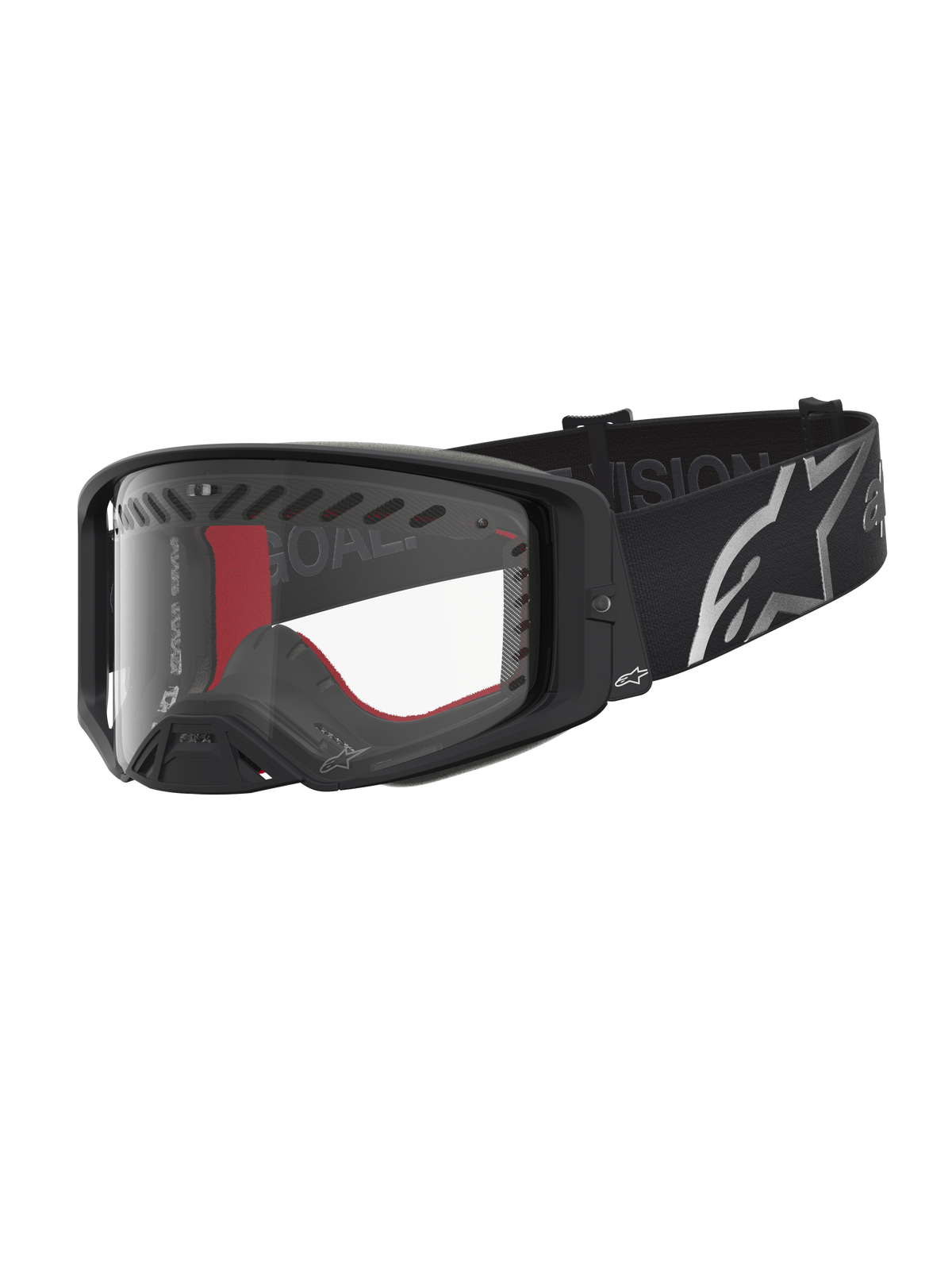 Alpinestars Supertech Dura Air Fluid Goggles - Black Silver / Clear Lens