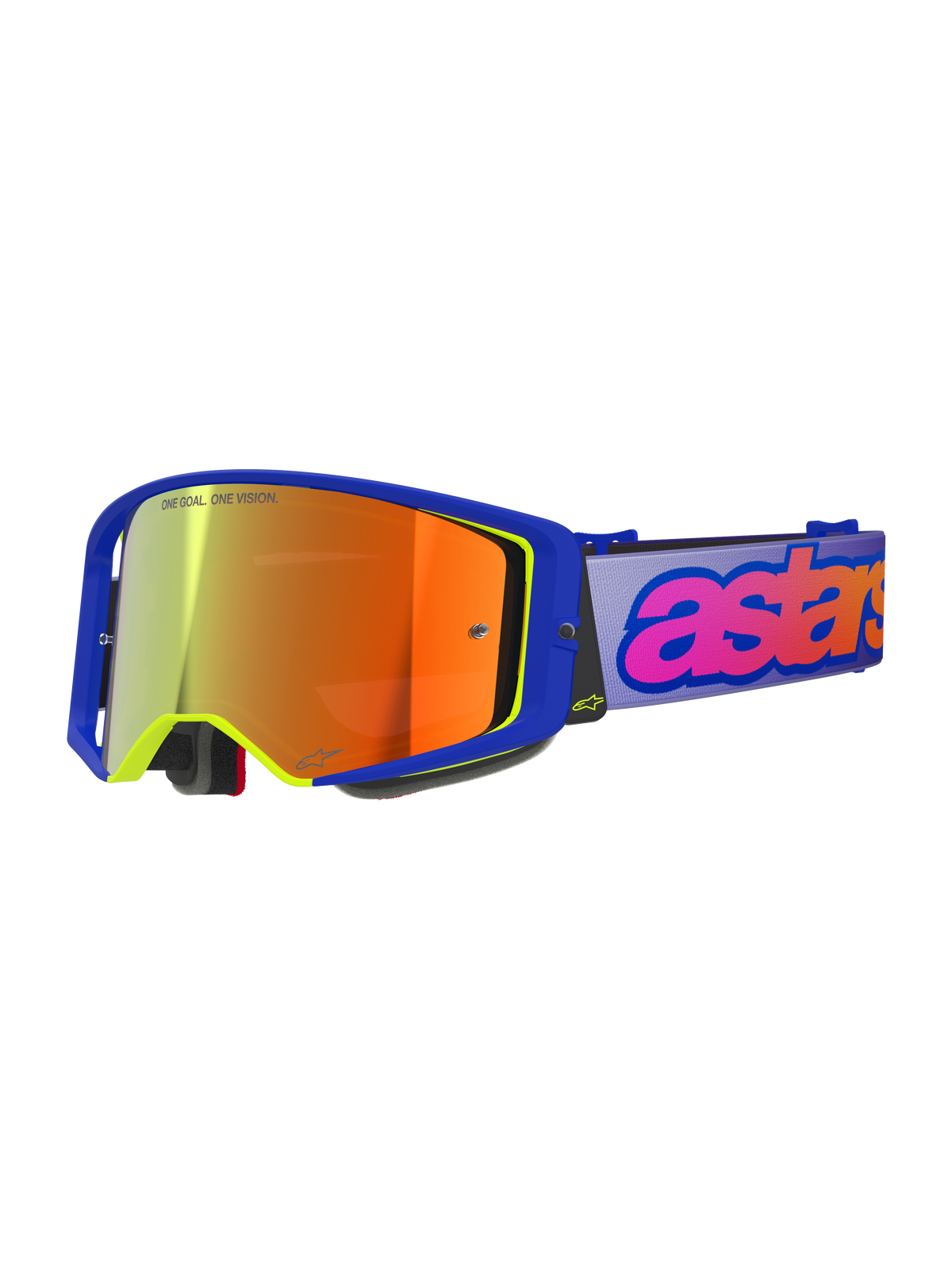 Alpinestars Supertech Vision Vista Goggles - Blue Yellow Purple / Mirror Red Lens