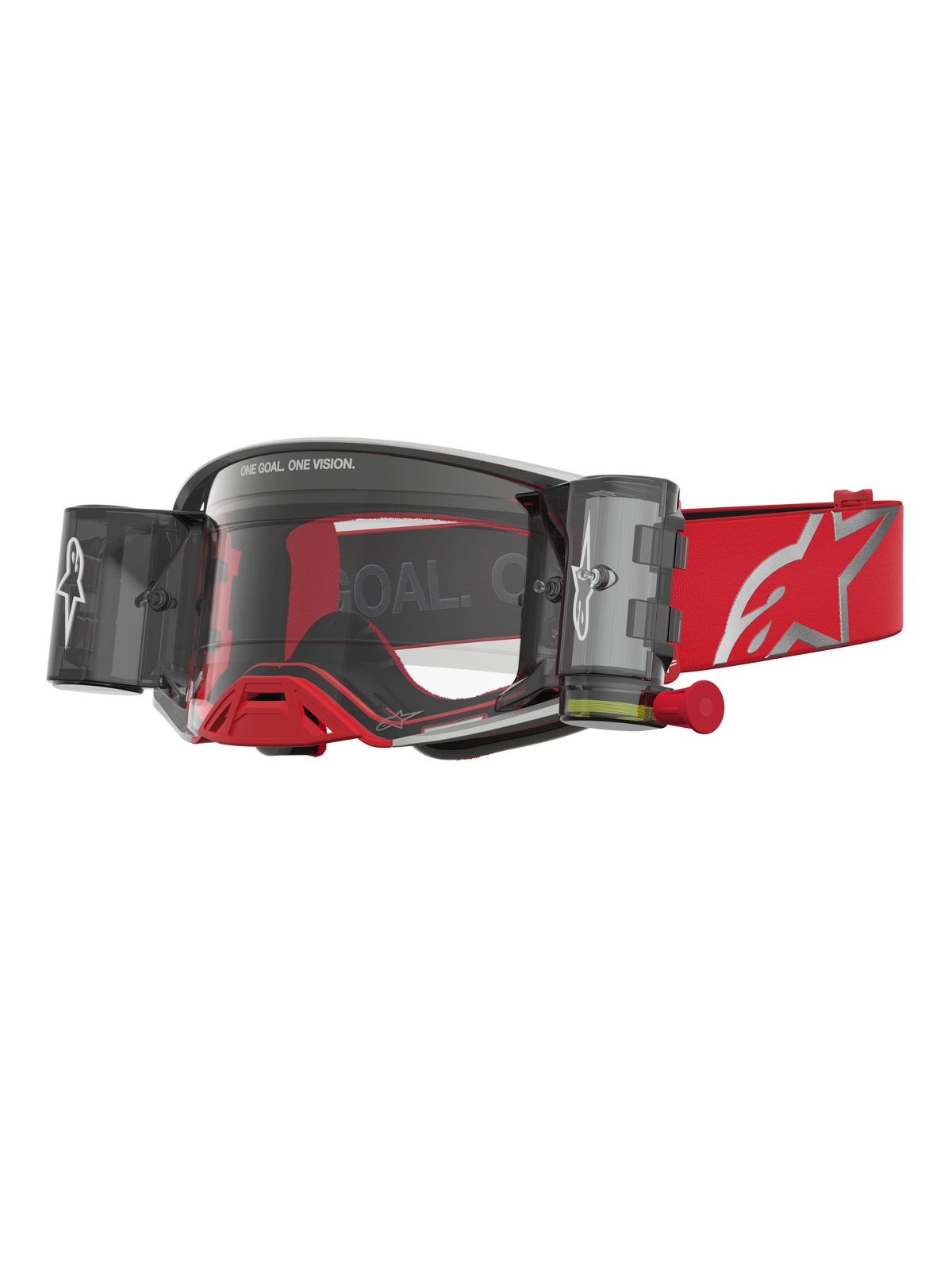 Alpinestars Supertech Firma Rolloff Goggles - Red Silver / Clear Lens