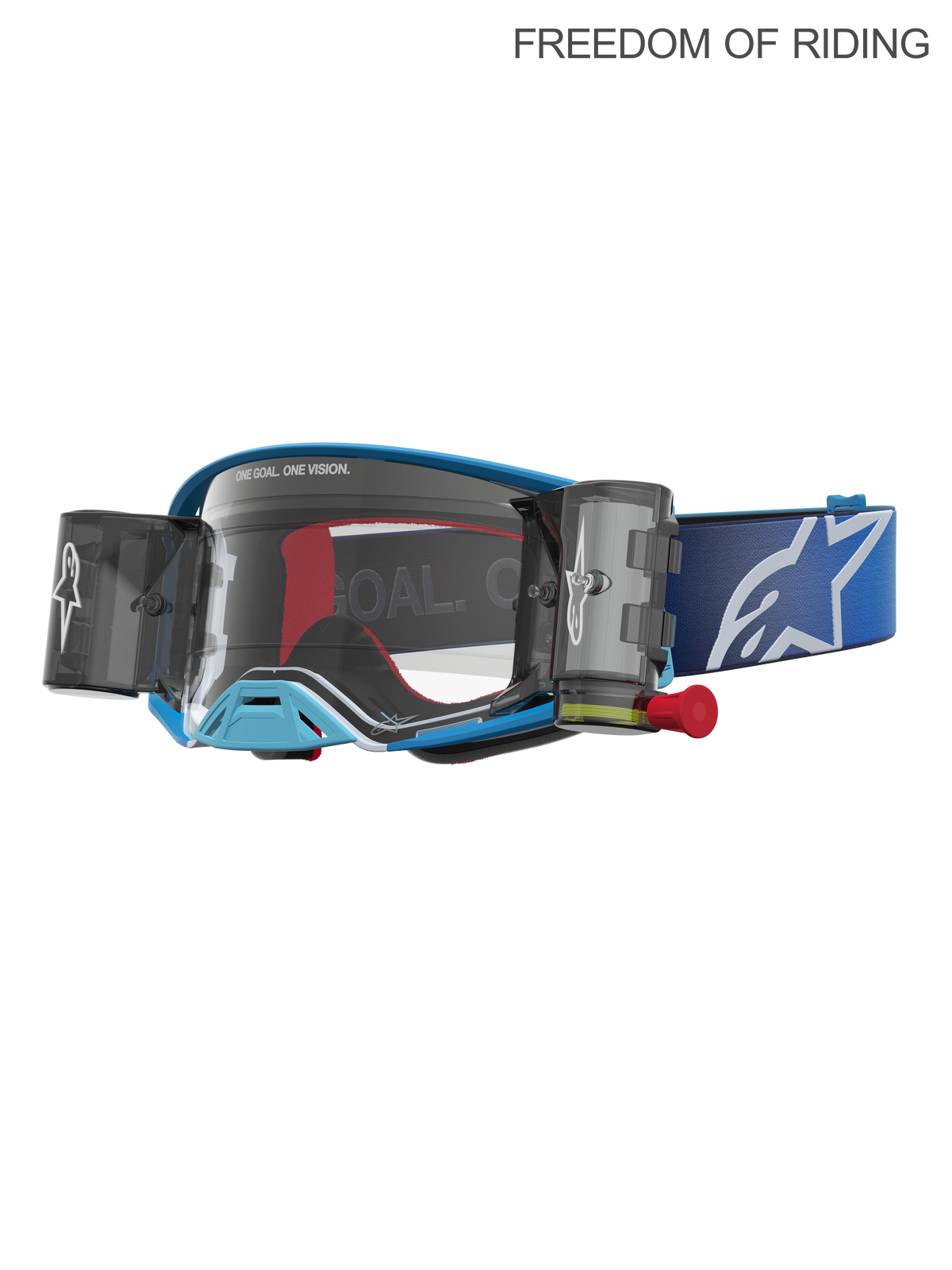 Alpinestars Supertech Firma Rolloff Goggles - Blue Grey / Clear Lens