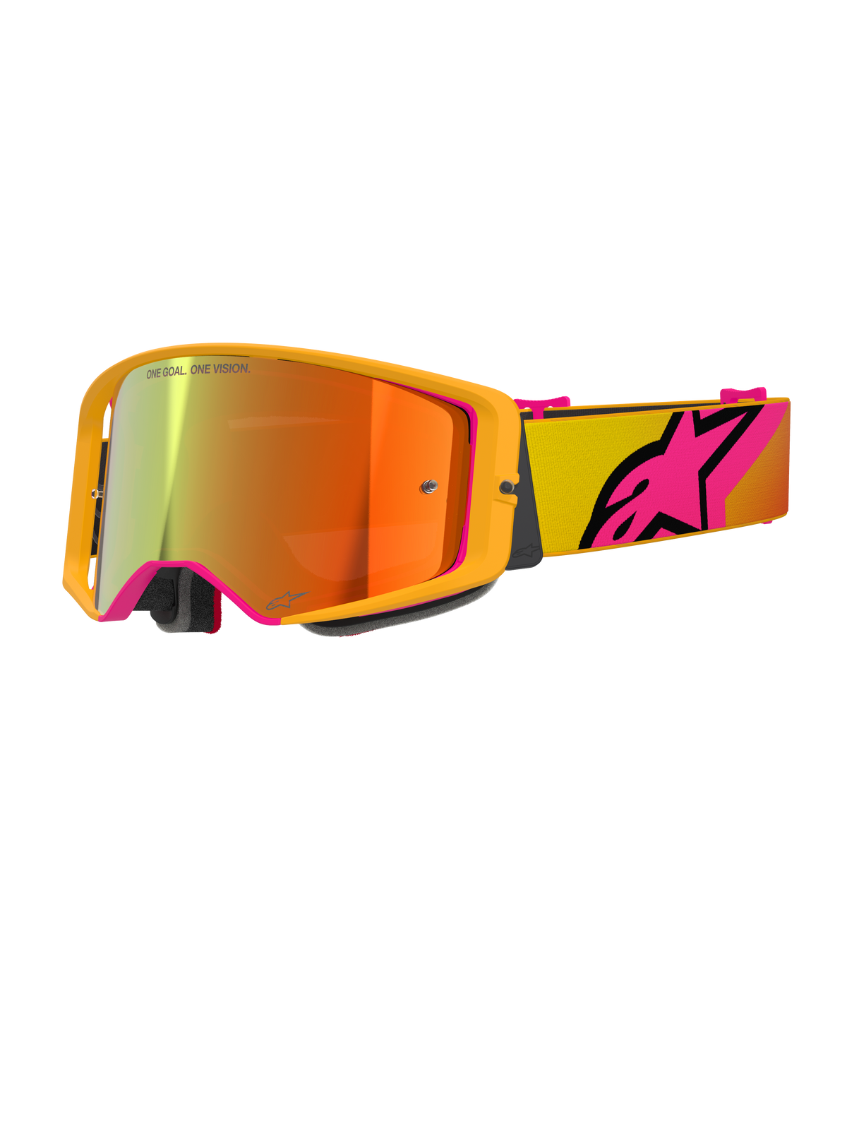Alpinestars Supertech Corp Goggles Absolute Vision - Yellow Pink / Mirror Red Lens