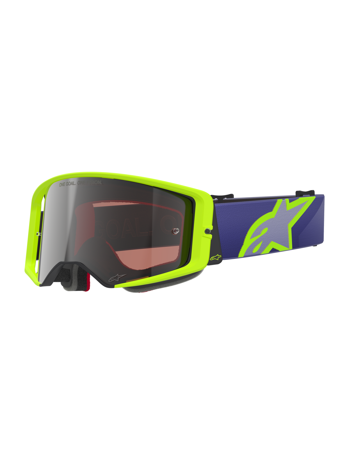 Alpinestars Supertech Vision Corp Goggles - Purple Yellow Fluo / Mirror Silver Lens