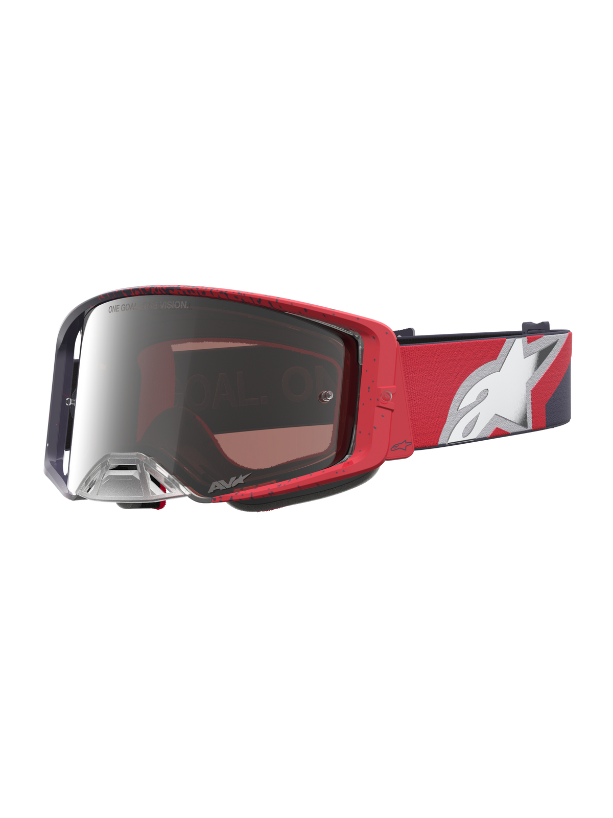 Alpinestars Supertech Hiten Goggles - Black Red / Mirror Silver Lens