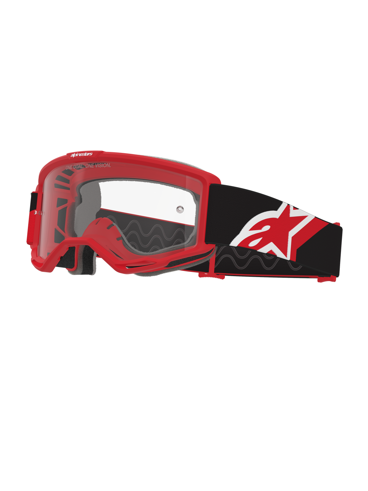 Alpinestars Vision OTG Goggles - Red Black White / Clear Lens