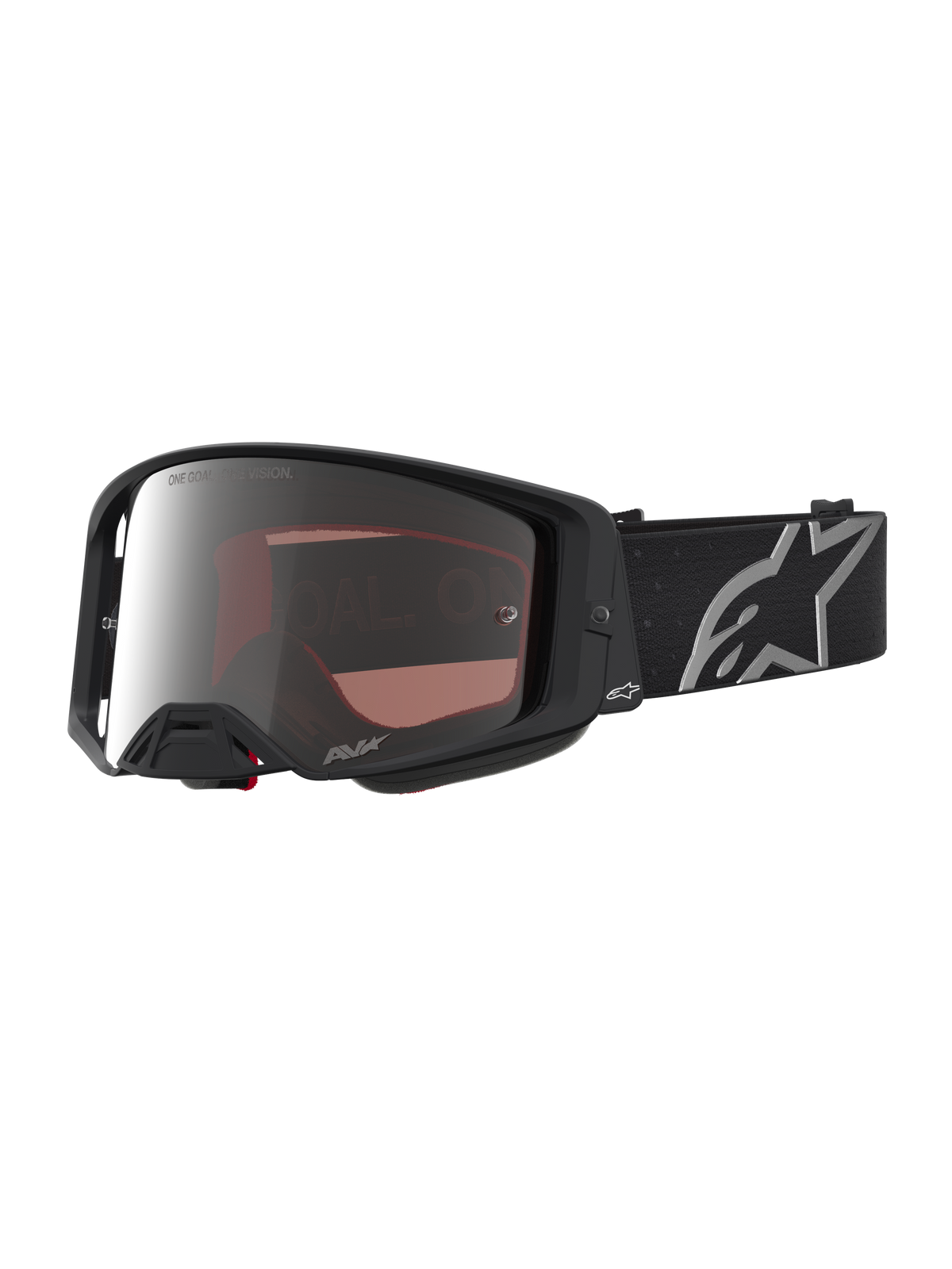 Alpinestars Supertech Vesta Goggles - Black Matte Silver / Mirror Silver Lens