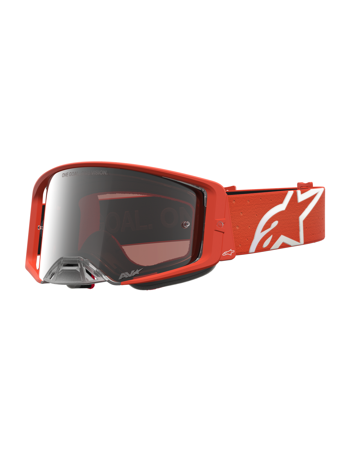 Alpinestars Supertech Vesta Goggles - Orange Silver / Mirror Silver Lens