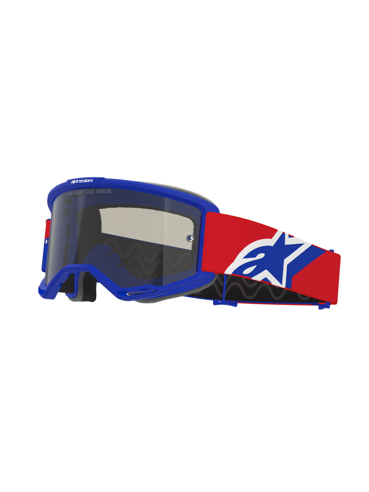 Alpinestars Vision Sand Goggles - Blue Red White / Dark Smoke Lens