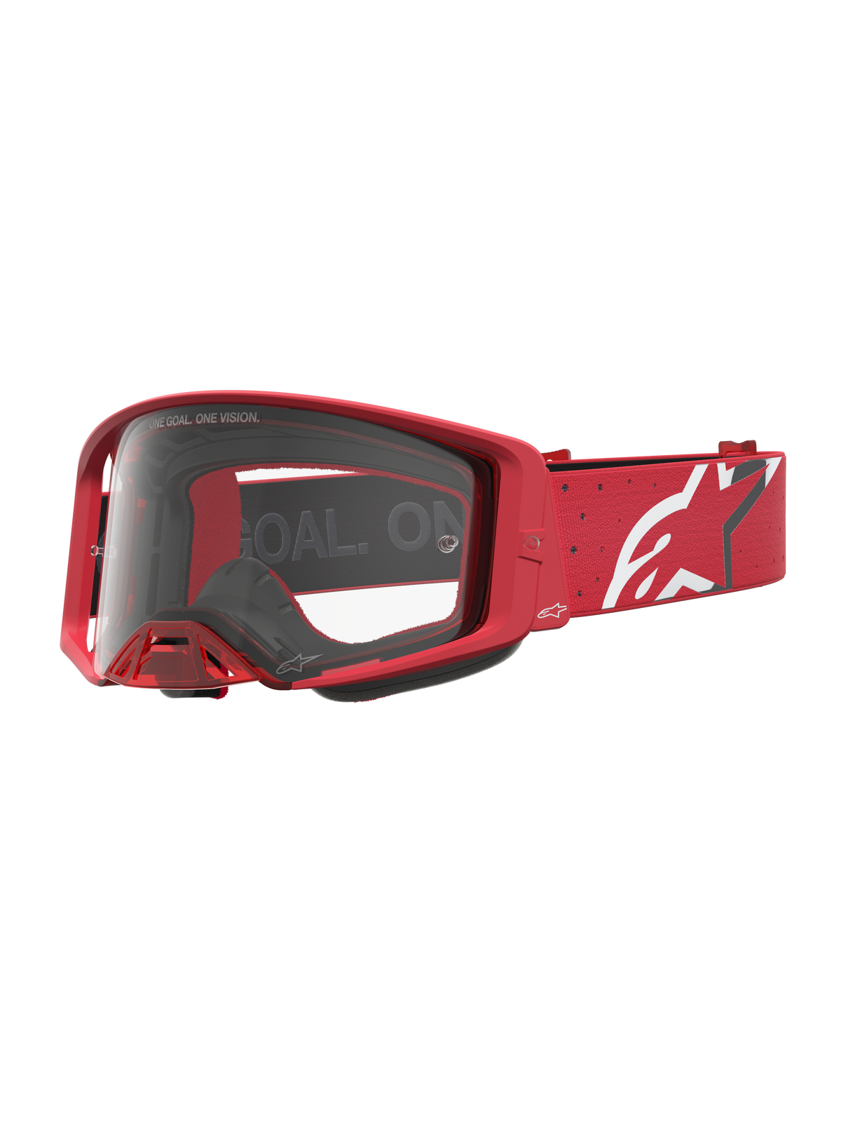 Alpinestars Supertech Vesta Goggles - Chrome Red / Clear Lens
