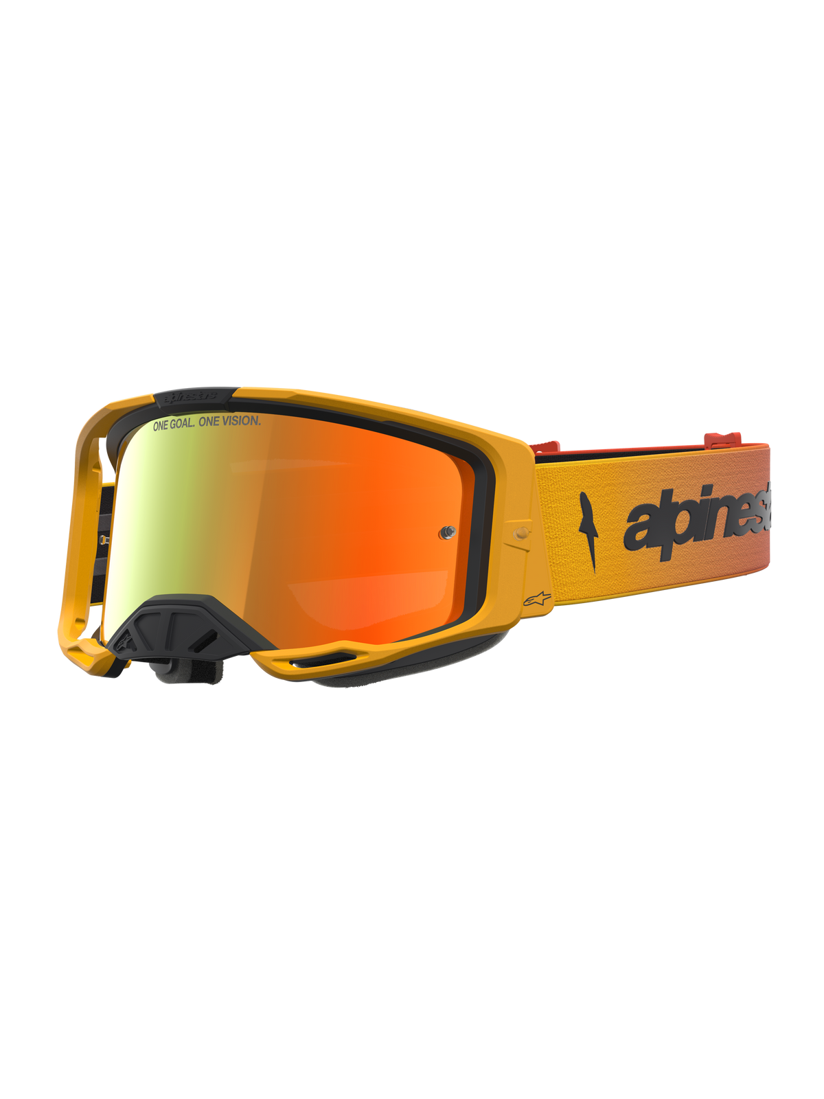 Alpinestars Vision 8 Amber Goggles - Fire Red Black / Mirror Red Lens