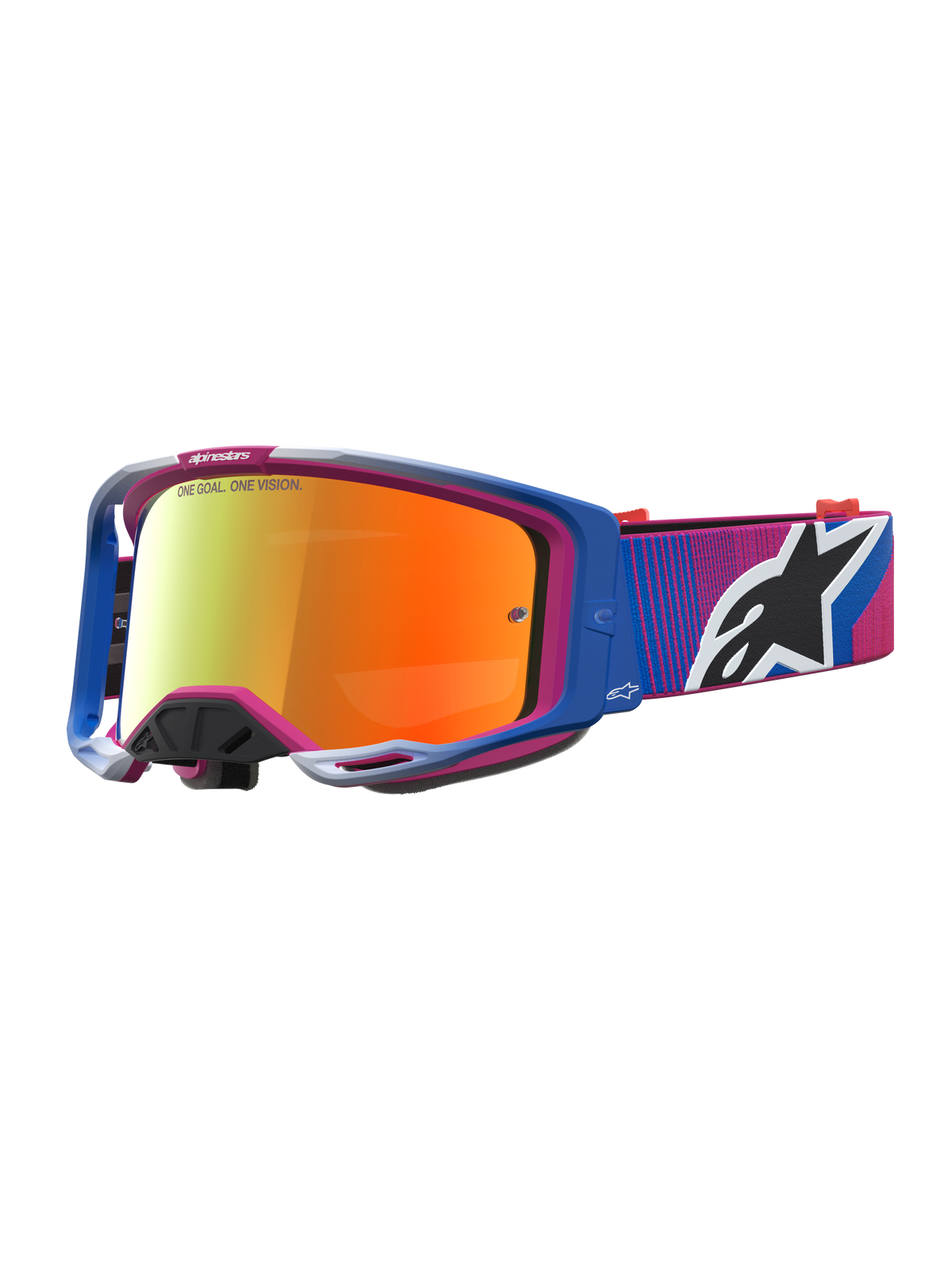 Alpinestars Vision 8 Maven Goggles - Fire Red Black / Mirror Red Lens