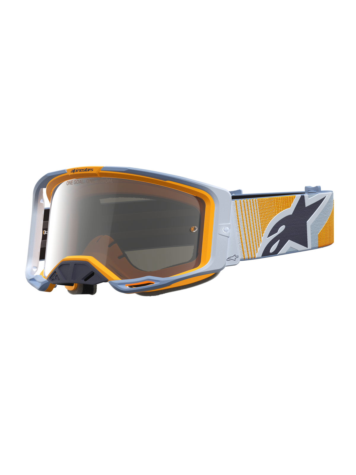 Alpinestars Vision 8 Maven Goggles - Dust Blue Orange / Mirror Silver Lens