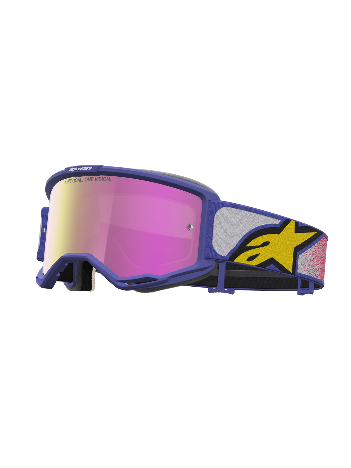 Alpinestars Vision 5 Drag Goggles - Red Purple / Mirror Pink Lens