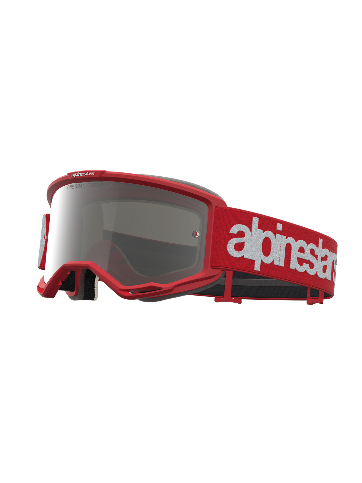 Alpinestars Vision 5 Hone Goggles - Red White / Mirror Silver Lens