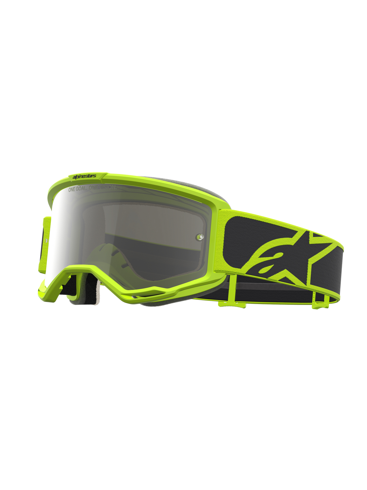 Alpinestars Vision 5 Rora Goggles - Black Yellow Fluo / Mirror Silver Lens
