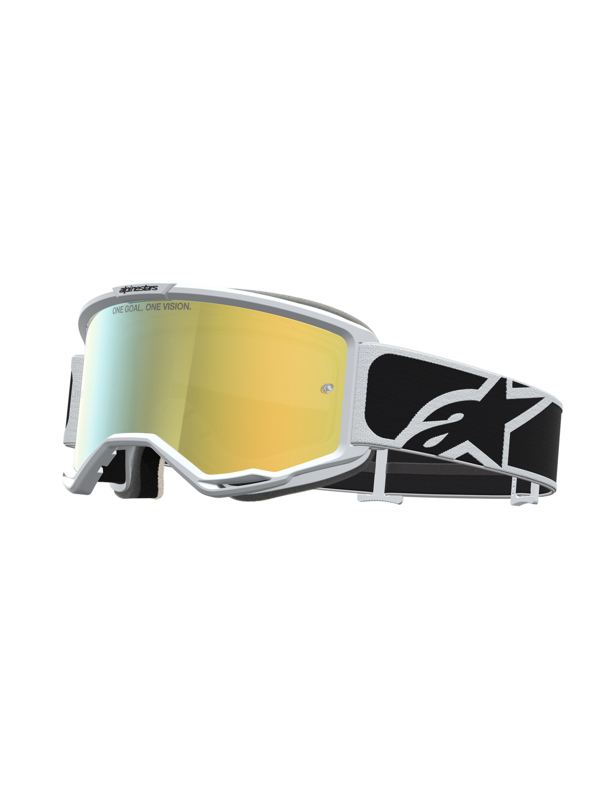 Alpinestars Vision 5 Rora Goggles - Black White / Mirror Gold Lens