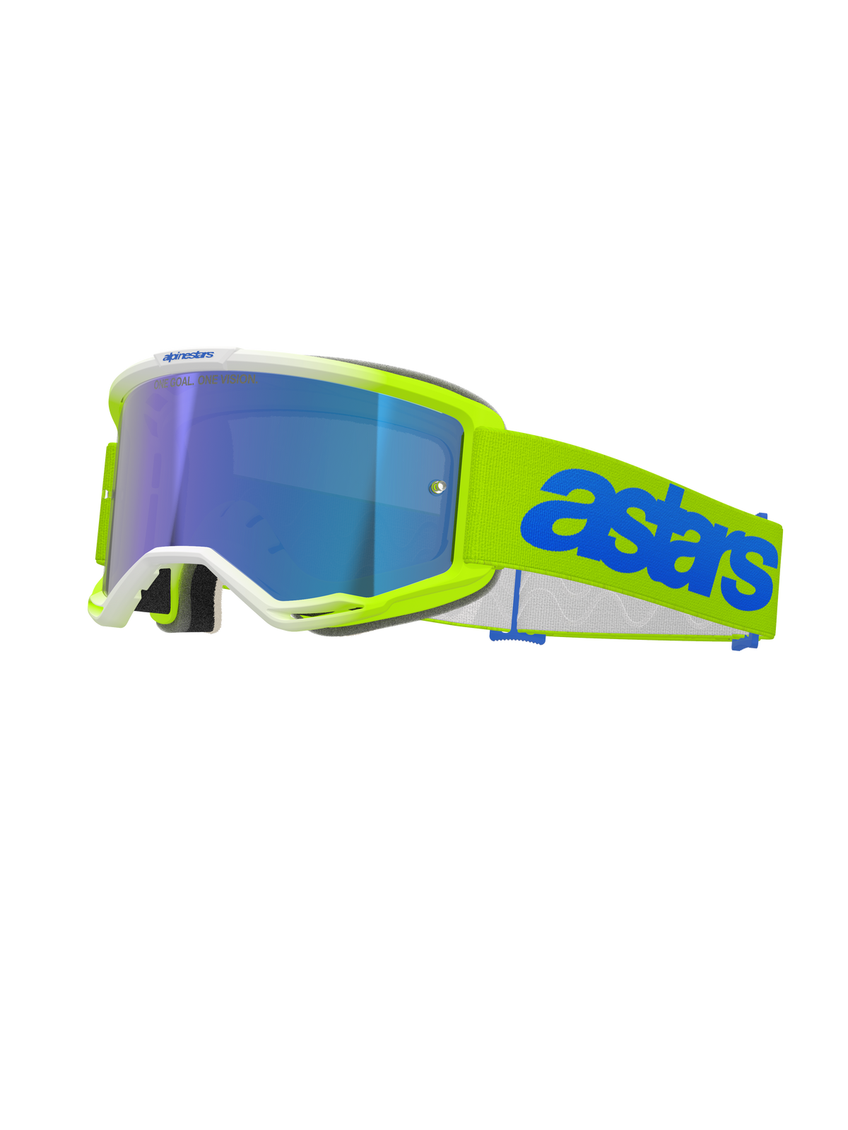 Alpinestars Vision 5 Blaze Goggles - Fluo Yellow Blue / Mirror Blue Lens