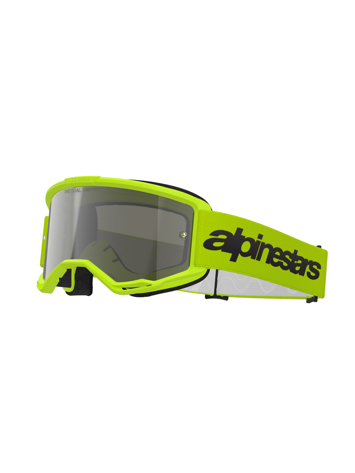 Alpinestars Vision 3 Wordmark Goggles - Yellow Fluo / Mirror Silver Lens
