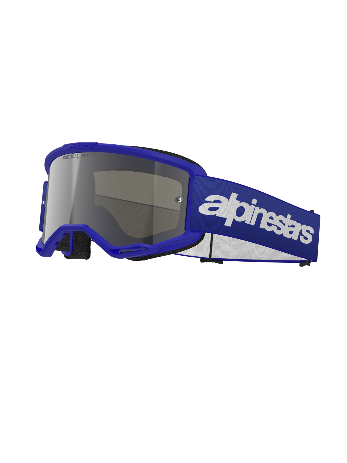 Alpinestars Vision 3 Wordmark Goggles - Blue / Mirror Silver Lens