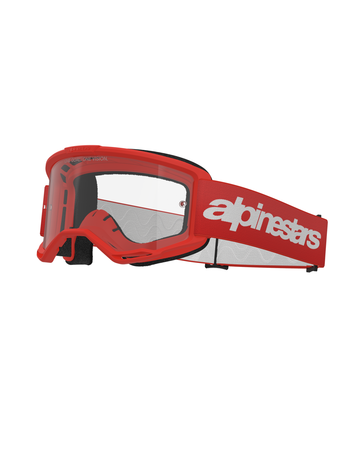 Alpinestars Vision 3 Wordmark Goggles - Red / Clear Lens
