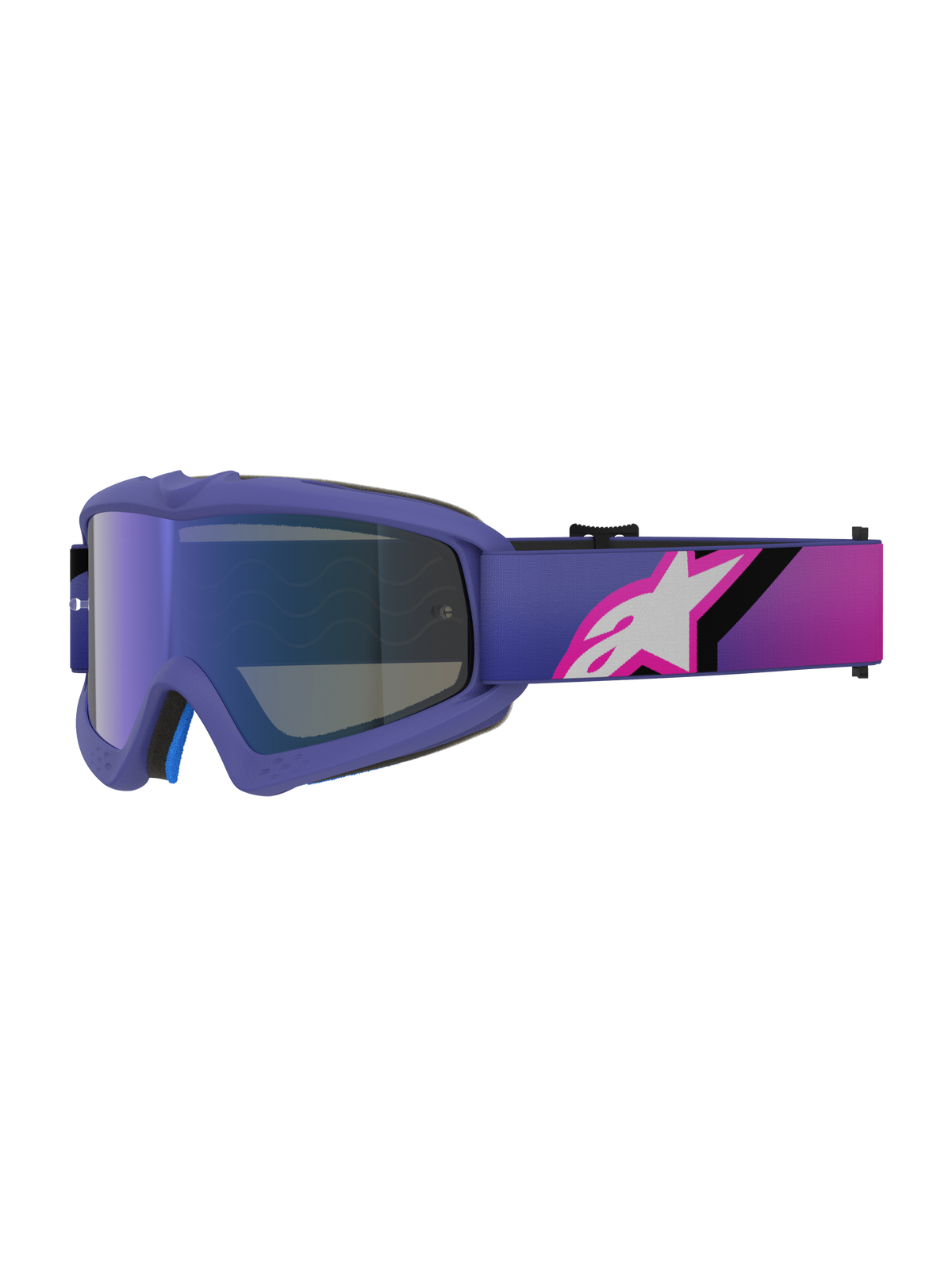 Alpinestars Vision Youth Corp Goggles - Purple Fluo Pink / Mirror Blue Lens