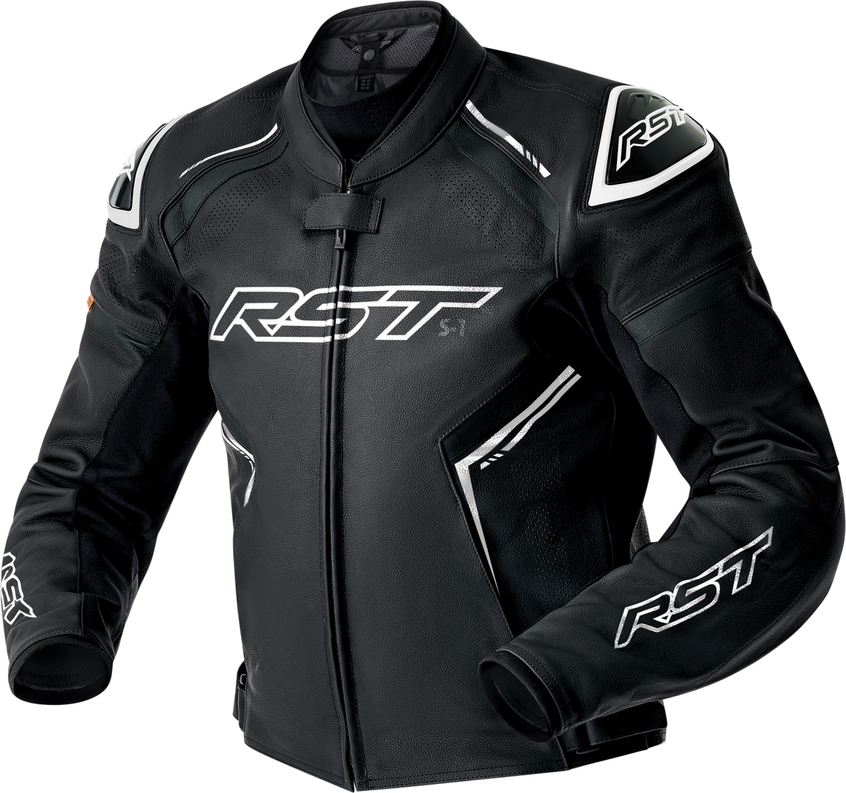S1 D3O LEATHER JACKET BLK/WHI XL