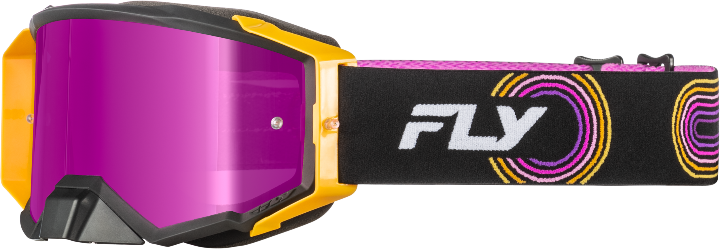 ZONE ELITE GOGGLE BLK/YEL/PUR W/ MAGENTA MIRROR/SMOKE LENS
