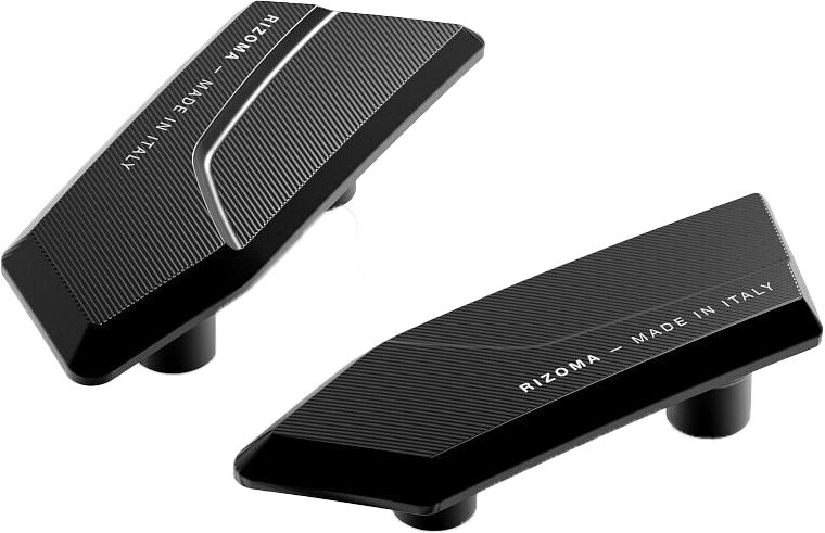 MIRROR BLOCK OFF PLATES PAIR BLACK BMW
