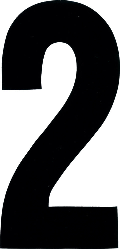 #2 6" BLACK EXTREME DIGITS 3/PK